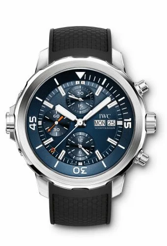 IWC Aquatimer Chronograph Stainless Steel / Blue / Rubber / Edition Expedition Jacques-Yves Cousteau 2014 IW3768-05 (3768-05, IW376805)